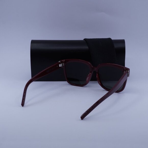 Saint Laurent SLM40/F 007 Square Sunglasses - Burgundy/Grey main image 9